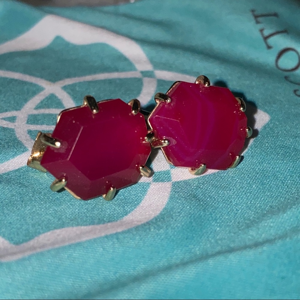Vintage Kendra Scott pink banded agate Morgans